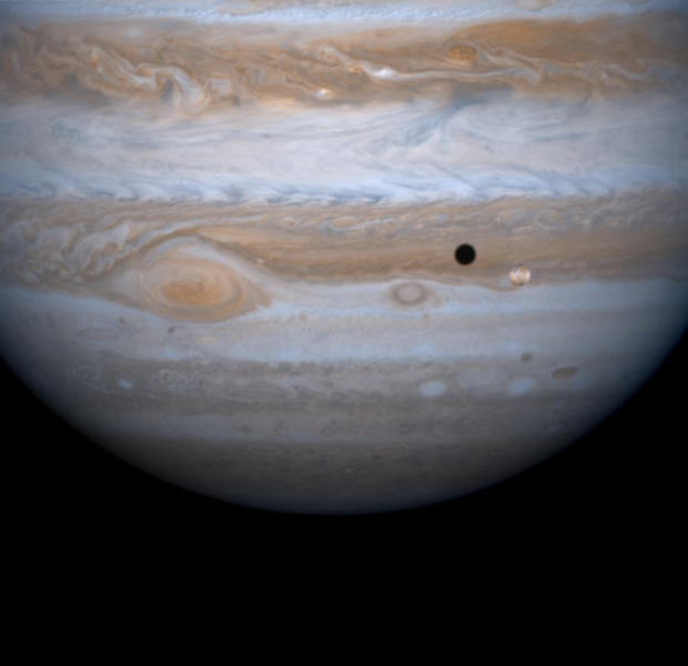 Io in front of Jupiter